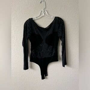 Dolls Kill - Motel - black body suit - M